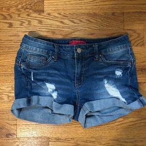 Women’s Distressed Wax Jean Butt I Love You Shorts
